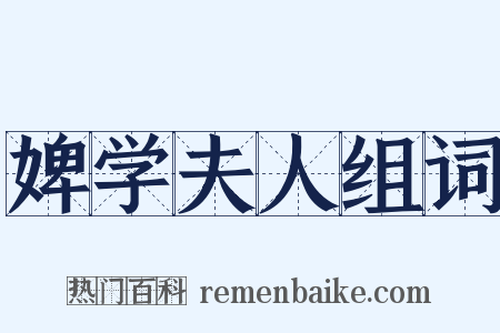 婢学夫人组词是什么意思的图片
